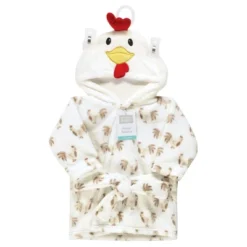 Hudson Baby Unisex Baby Plush Animal Bathrobe, Rooster, 0-9 Months