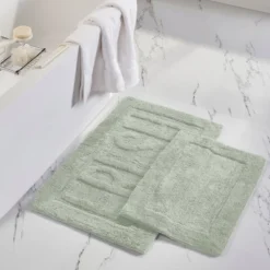 Modern Threads 2 Pack 100% Cotton Bath Mat, FRESH. -Shower Room Store GUEST 3f505592 a7fe 46ed 9720 6c093a39ab78