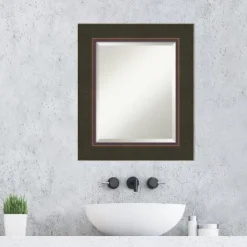Amanti Art Milano Bronze Beveled Wood Bathroom Wall Mirror -Shower Room Store GUEST 3f51b04d 2274 48ad 84c7 372b4ac57e0f