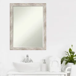 Amanti Art Distressed Cream Petite Bevel Wood Bathroom Wall Mirror 26.5 X 20.5 In. 15 Amanti Art Distressed Cream Petite Bevel Wood Bathroom Wall Mirror 26.5 X 20.5 In. -Shower Room Store GUEST 412db744 0575 4b6c a853 88d8b573796e