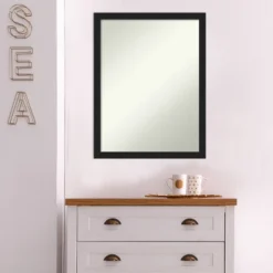 20" X 26" Non-Beveled Grace Narrow Bathroom Wall Mirror Brushed Metallic Black - Amanti Art 13 20" X 26" Non-Beveled Grace Narrow Bathroom Wall Mirror Brushed Metallic Black - Amanti Art -Shower Room Store GUEST 4144aac0 570d 4ab4 8917 dfc6e4ce56e6