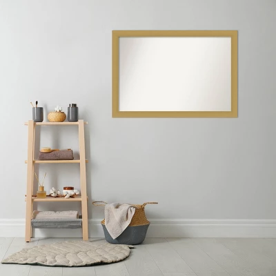 40" X 28" Non-Beveled Grace Bathroom Wall Mirror Brushed Gold - Amanti Art 6 40" X 28" Non-Beveled Grace Bathroom Wall Mirror Brushed Gold - Amanti Art - Image 6