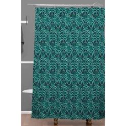 Holli Zollinger Maisey Shower Curtain Green - Deny Designs