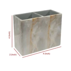 Stone Hedge Resin Decorative Toothbrush Holder - Nu Steel -Shower Room Store GUEST 46bbbe5c e30c 41bf a606 ef37fb695b58