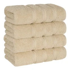 American Soft Linen 4 Pack Hand Towel Set, 100% Cotton, 16 Inch By 28 Inch, Hand Face Towels For Bathroom -Shower Room Store GUEST 46df5fa0 467d 44b4 a311 522cc8367225