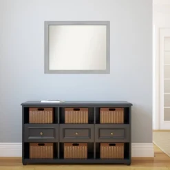 31" X 25" Non-Beveled Vista Brushed Nickel Narrow Bathroom Wall Mirror - Amanti Art 11 31" X 25" Non-Beveled Vista Brushed Nickel Narrow Bathroom Wall Mirror - Amanti Art -Shower Room Store GUEST 479852fc 03da 441d a4b0 7b1036adb29f