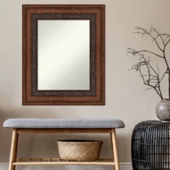 28" X 34" Non-Beveled Decorative Bathroom Wall Mirror Bronze - Amanti Art 12 28" X 34" Non-Beveled Decorative Bathroom Wall Mirror Bronze - Amanti Art -Shower Room Store GUEST 499add6a 664d 46b7 98c7 0493ab1c0116