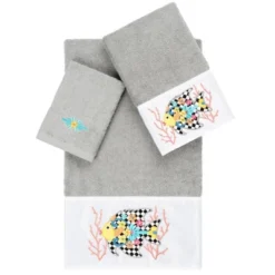 Set Of 3 Feliz Embroidered Towels - Linum Home Textiles -Shower Room Store GUEST 4c7973d3 c2e7 4891 8ecb 64d7b42456fd