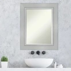 Amanti Art Romano Silver Petite Bevel Wood Bathroom Wall Mirror 31.25 X 25.25 In. 12 Amanti Art Romano Silver Petite Bevel Wood Bathroom Wall Mirror 31.25 X 25.25 In. -Shower Room Store GUEST 4cbe9e16 59ad 4b28 bfa1 ddd62e04d641
