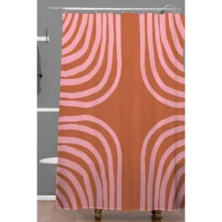 Sunshine Canteen Sahara Shower Curtain Pink- Deny Designs