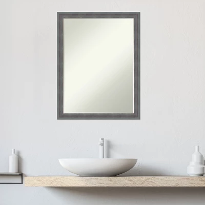 Amanti Art Dixie Grey Rustic Petite Bevel Wood Bathroom Wall Mirror 26.25 X 20.25 In. 9 Amanti Art Dixie Grey Rustic Petite Bevel Wood Bathroom Wall Mirror 26.25 X 20.25 In. - Image 9