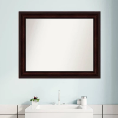 33" X 27" Non-Beveled Bathroom Wall Mirror Coffee Bean Brown - Amanti Art 8 33" X 27" Non-Beveled Bathroom Wall Mirror Coffee Bean Brown - Amanti Art - Image 8