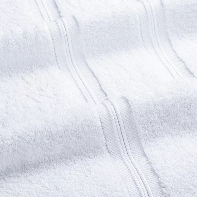 Smart Dry Zero Twist 100% Cotton Medium Weight Solid Border 6 Piece Assorted Bathroom Towel Set By Blue Nile Mills 2 Smart Dry Zero Twist 100% Cotton Medium Weight Solid Border 6 Piece Assorted Bathroom Towel Set By Blue Nile Mills - Image 2