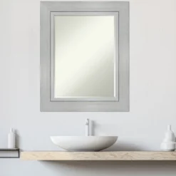 Amanti Art Romano Silver Petite Bevel Wood Bathroom Wall Mirror 31.25 X 25.25 In. 13 Amanti Art Romano Silver Petite Bevel Wood Bathroom Wall Mirror 31.25 X 25.25 In. -Shower Room Store GUEST 5585f410 9001 44cc 86b6 56677e04b421