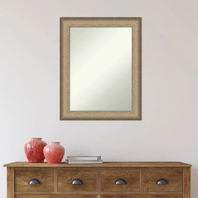 23" X 29" Non-Beveled Elegant Bathroom Wall Mirror Brushed Bronze - Amanti Art 5 23" X 29" Non-Beveled Elegant Bathroom Wall Mirror Brushed Bronze - Amanti Art - Image 5