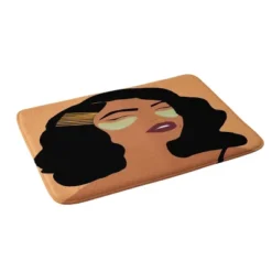 Mean Greens Bath Mat Orange - Deny Designs