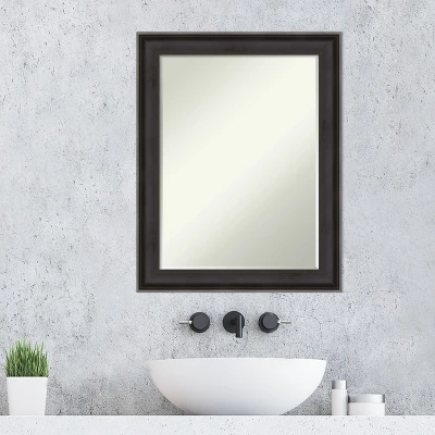 Amanti Art Allure Charcoal Petite Bevel Wood Bathroom Wall Mirror 28.5 X 22.5 In. 7 Amanti Art Allure Charcoal Petite Bevel Wood Bathroom Wall Mirror 28.5 X 22.5 In. - Image 7