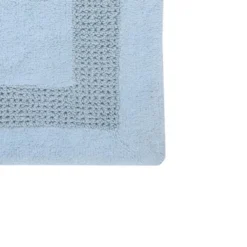 Extremely Absorbent Cotton Bath Rug 24" X 40" Light Blue By Perthshire Platinum Collection