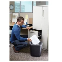 Rubbermaid Commercial Deskside Plastic Wastebasket Rectangular 7 Gal Black 295600BK -Shower Room Store GUEST 59178244 30fd 45c5 8278 3d9d7e7f8329