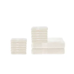 2 Piece Bath Towel And 12 Piece Face Towel Set, Rayon From Bamboo And Cotton, Plush And Thick, Solid Terry Towels With Dobby Border By Blue Nile Mills -Shower Room Store GUEST 59aed0f6 c1ae 416c 9f45 55d556cb6323