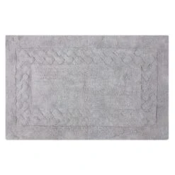 Chain Bath Rug 220 GSF Soft Plush Cotton Non Skid Back Silver By Knightsbridge 5 Chain Bath Rug 220 GSF Soft Plush Cotton Non Skid Back Silver By Knightsbridge -Shower Room Store GUEST 59eab962 fe2d 4142 b901 8261793fbda1