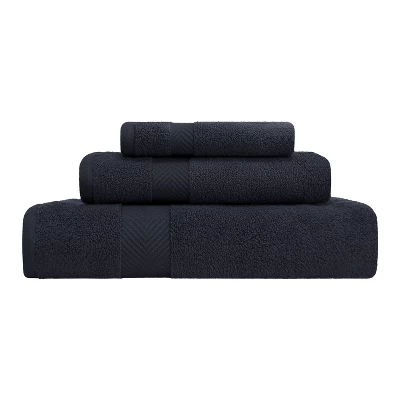 Contemporary Quick-Drying Zero-Twist Cotton 3-Piece Towel Set - Blue Nile Mills 5 Contemporary Quick-Drying Zero-Twist Cotton 3-Piece Towel Set - Blue Nile Mills - Image 5