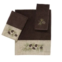 Avanti Pine Branch 3 Pc Towel Set - Mocha