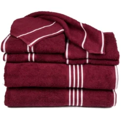 8pc Striped Bath Towel Set - Yorkshire Home -Shower Room Store GUEST 6381ff4e c77e 43bd 9044 01b6331041c4