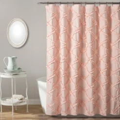 Ruffle Diamond Shower Curtain - Lush Décor -Shower Room Store GUEST 68849e71 dd7b 4ee6 bdeb 1d909d8a8afc