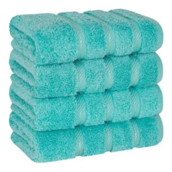 American Soft Linen 4 Pack Hand Towel Set, 100% Cotton, 16 Inch By 28 Inch, Hand Face Towels For Bathroom -Shower Room Store GUEST 68a81472 05cb 48d3 9b6d db1167976329
