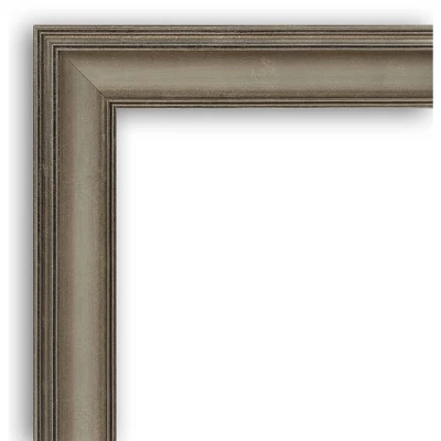 44" X 33" Non-Beveled Mezzanine Antique Narrow Wood Bathroom Wall Mirror Silver - Amanti Art 2 44" X 33" Non-Beveled Mezzanine Antique Narrow Wood Bathroom Wall Mirror Silver - Amanti Art - Image 2