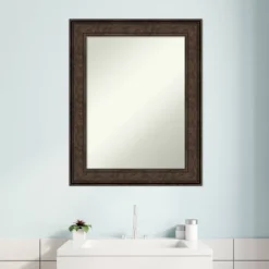 24" X 30" Non-Beveled Ridge Bronze Bathroom Wall Mirror - Amanti Art 14 24" X 30" Non-Beveled Ridge Bronze Bathroom Wall Mirror - Amanti Art -Shower Room Store GUEST 6a6a3d50 f38d 4bf2 aab8 412ff9dee593