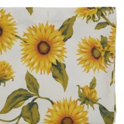 Saro Lifestyle Sunflower Shower Curtain, 70"x72" Oblong, Yellow