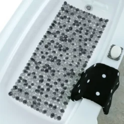17"x38" XL Non-Slip Pebble Bath Mat For Tubs And Showers Gray - Slipx Solutions -Shower Room Store GUEST 6dc205c6 61d0 4c95 988d 8b097d6a2492
