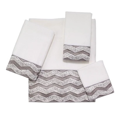 Avanti Chevron Galaxy 3 Pc Towel Set - White 1 Avanti Chevron Galaxy 3 Pc Towel Set - White
