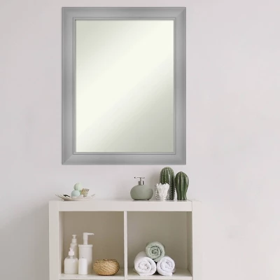 22" X 28" Non-Beveled Flair Bathroom Wall Mirror Polished Nickel - Amanti Art 7 22" X 28" Non-Beveled Flair Bathroom Wall Mirror Polished Nickel - Amanti Art - Image 7