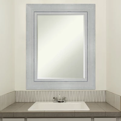 Amanti Art Romano Silver Petite Bevel Wood Bathroom Wall Mirror 31.25 X 25.25 In. 4 Amanti Art Romano Silver Petite Bevel Wood Bathroom Wall Mirror 31.25 X 25.25 In. - Image 4