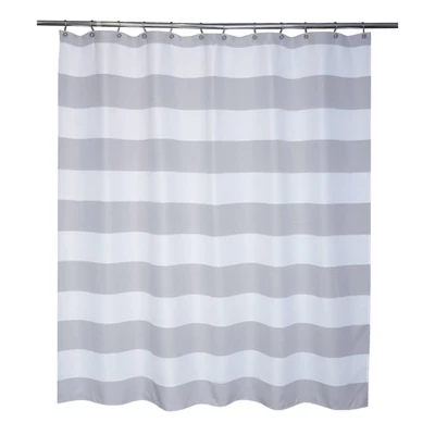Queen Striped Waffle Linen Look Shower Curtain - Moda At Home 2 Queen Striped Waffle Linen Look Shower Curtain - Moda At Home - Image 2