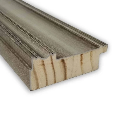 44" X 33" Non-Beveled Mezzanine Antique Narrow Wood Bathroom Wall Mirror Silver - Amanti Art 1 44" X 33" Non-Beveled Mezzanine Antique Narrow Wood Bathroom Wall Mirror Silver - Amanti Art