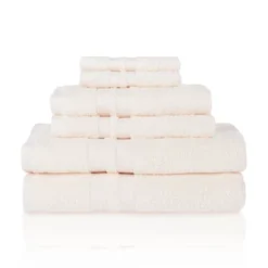Cotton 6 Piece Bath Towel Set, Plush And Quick Drying, Classic Ionic Jacquard Border And Embroidered Trim By Blue Nile Mills 26 Cotton 6 Piece Bath Towel Set, Plush And Quick Drying, Classic Ionic Jacquard Border And Embroidered Trim By Blue Nile Mills -Shower Room Store GUEST 737efa77 9c8e 447a a146 6596c59be091