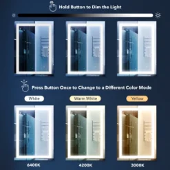 Remy Rectangular Frameless Anti-Fog Aluminum Front-lit Tri-color LED Bathroom Vanity Mirror With Smart Touch Control - JONATHAN Y 17 Remy Rectangular Frameless Anti-Fog Aluminum Front-lit Tri-color LED Bathroom Vanity Mirror With Smart Touch Control - JONATHAN Y -Shower Room Store GUEST 73f45da5 3ede 4b52 82df 7ca2de016976