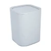 Acrylic Square With Rounded Edges Bathroom Waste Basket Gray - Bath Bliss