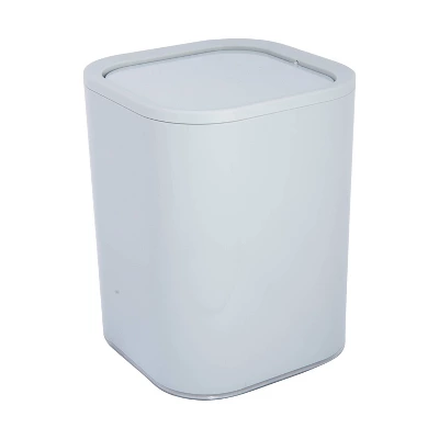 Acrylic Square With Rounded Edges Bathroom Waste Basket Gray - Bath Bliss 1 Acrylic Square With Rounded Edges Bathroom Waste Basket Gray - Bath Bliss