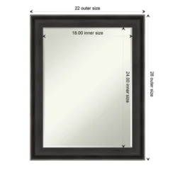 Amanti Art Allure Charcoal Petite Bevel Wood Bathroom Wall Mirror 28.5 X 22.5 In. 10 Amanti Art Allure Charcoal Petite Bevel Wood Bathroom Wall Mirror 28.5 X 22.5 In. -Shower Room Store GUEST 76f9e82f 481d 4b1d 817e e6a963f1c4a5