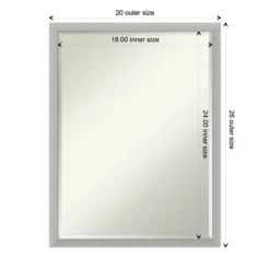 Amanti Art Silver Leaf Petite Bevel Wood Bathroom Wall Mirror 25.5 X 19.5 In. 10 Amanti Art Silver Leaf Petite Bevel Wood Bathroom Wall Mirror 25.5 X 19.5 In. -Shower Room Store GUEST 7840263d 1a80 4d99 95bb 01d551c817d1