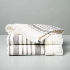 Multistripe Bath Towels Cream/Gray - Hearth & Hand™ With Magnolia -Shower Room Store GUEST 78ade48d d25d 4e09 b83f 227a74722f75