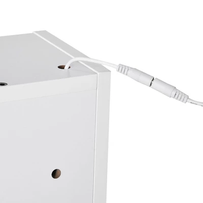 Kleankin LED Light Medicine Cabinet With Mirror Door, Wall-Mounted Bathroom Vanity Organizer With Dimmer Touch Switch, And USB Charge, White 4 Kleankin LED Light Medicine Cabinet With Mirror Door, Wall-Mounted Bathroom Vanity Organizer With Dimmer Touch Switch, And USB Charge, White - Image 4