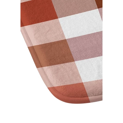36"x24" Lisa Argyropoulos Harvest Plaid Terracotta Memory Foam Bath Mat Red - Deny Designs 2 36"x24" Lisa Argyropoulos Harvest Plaid Terracotta Memory Foam Bath Mat Red - Deny Designs - Image 2