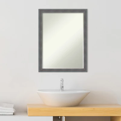 Amanti Art Dixie Grey Rustic Petite Bevel Wood Bathroom Wall Mirror 26.25 X 20.25 In. 4 Amanti Art Dixie Grey Rustic Petite Bevel Wood Bathroom Wall Mirror 26.25 X 20.25 In. - Image 4