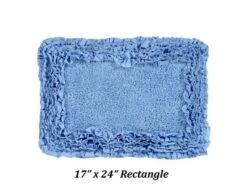 Better Trends Shaggy Border 100% Cotton Bath Rug